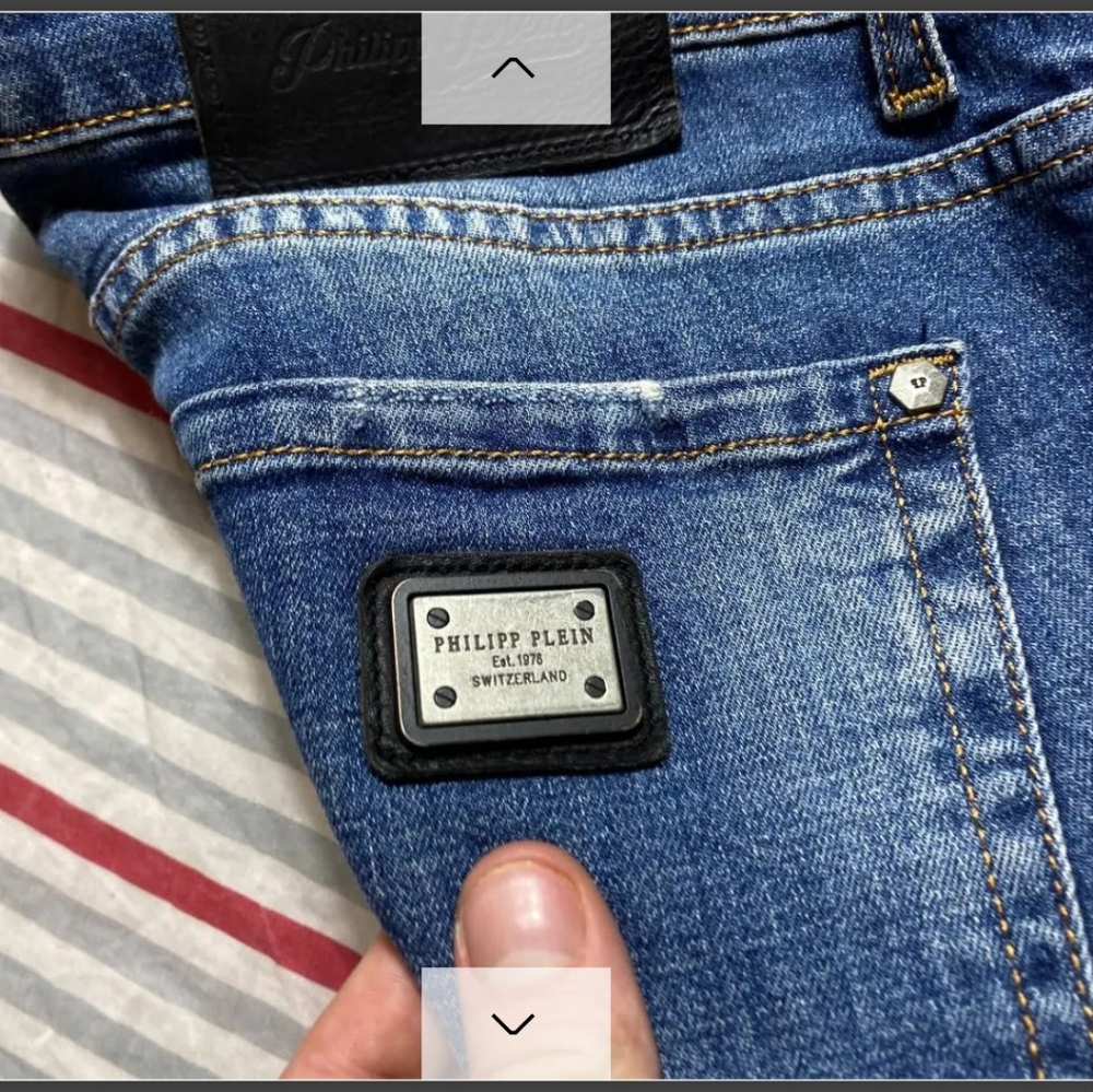 Philipp Plein Blue Straight Jeans Classic Style